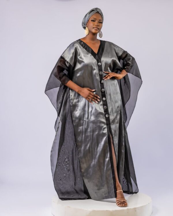 Button Silk kaftan