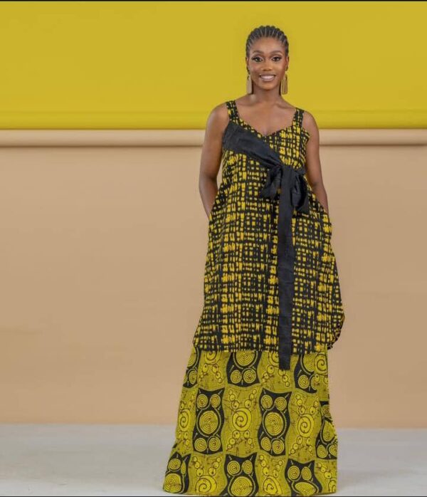 AFRICAN PRINT SLEEVELESS MAXI DRESS